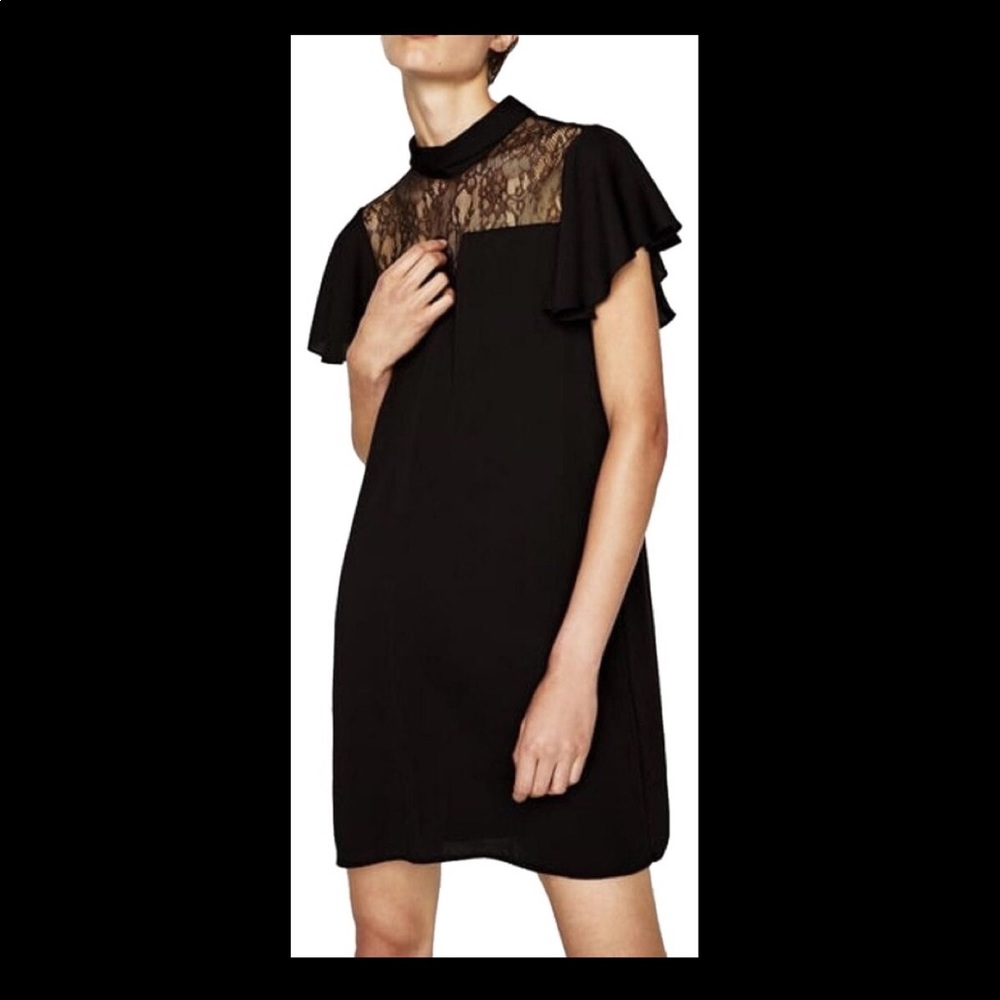 Zara Combined Crepe Dress - Brand New size M